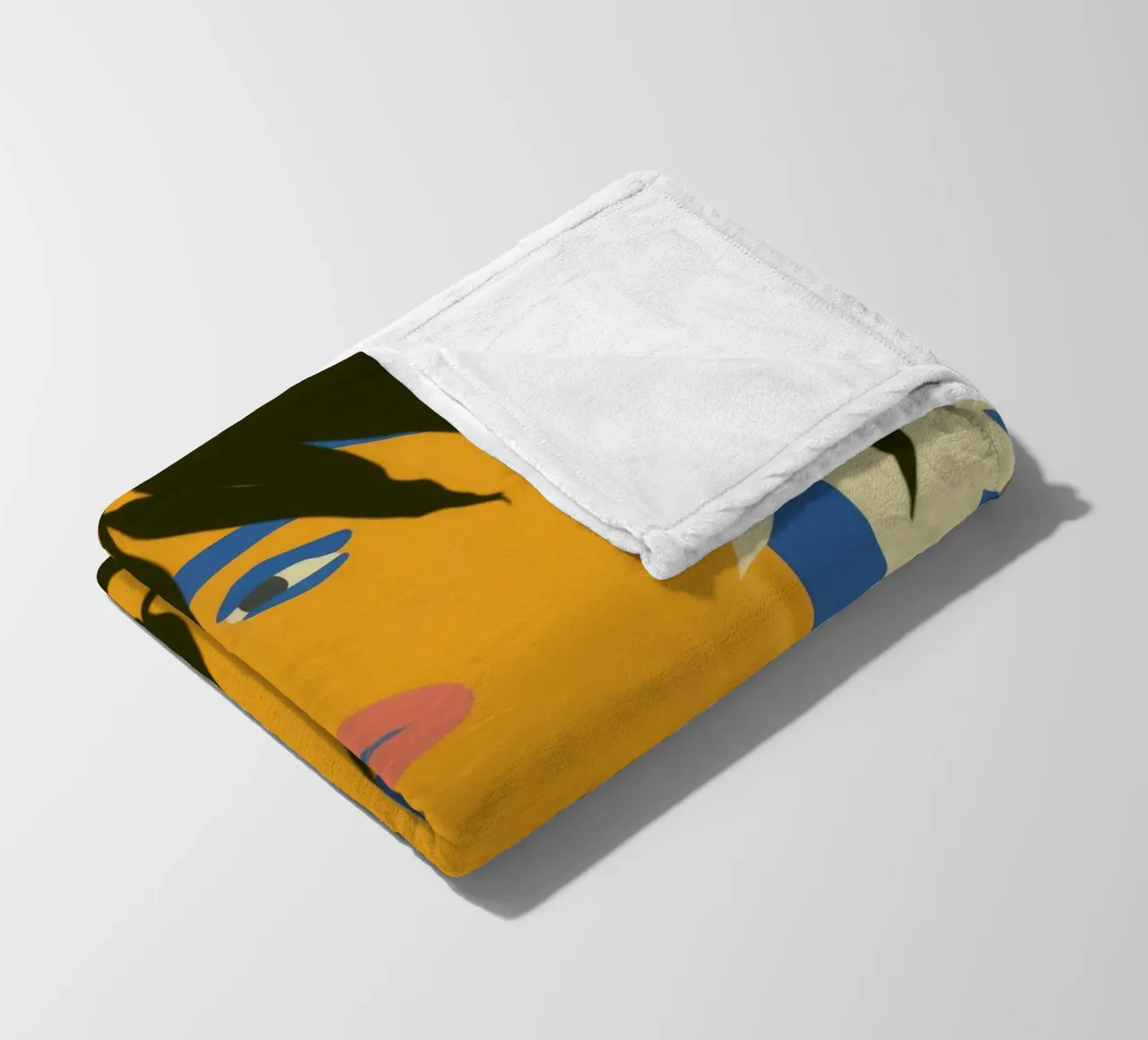 Abstract Face Leaves fleece blanket by Kamera Obskura