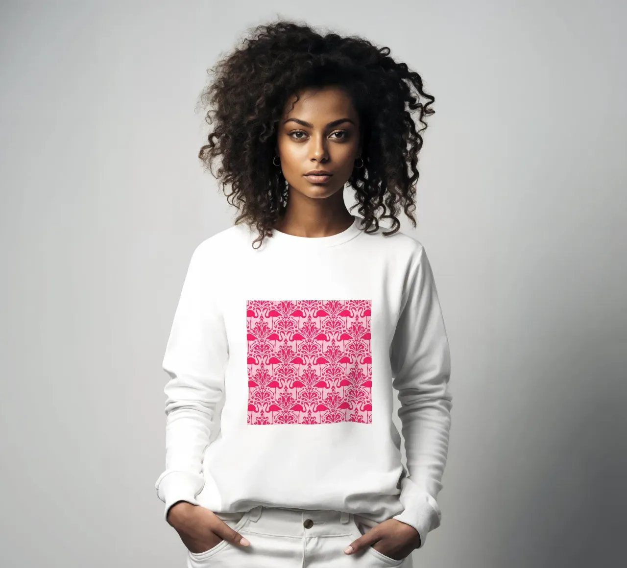 Flamingo Damask - pink felpa da Jacqueline Maldonado