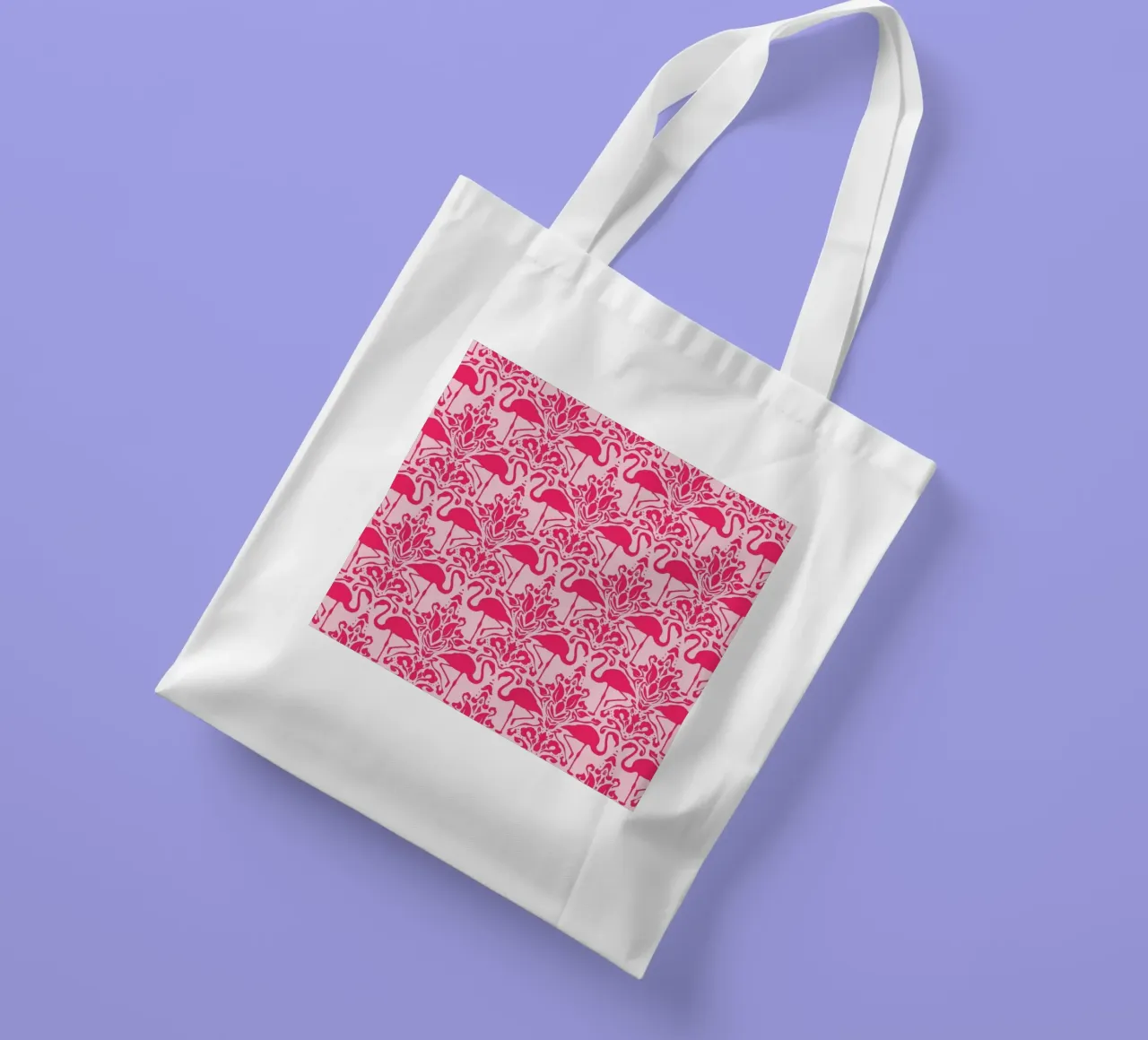 Flamingo Damask - pink borsa in juta da Jacqueline Maldonado