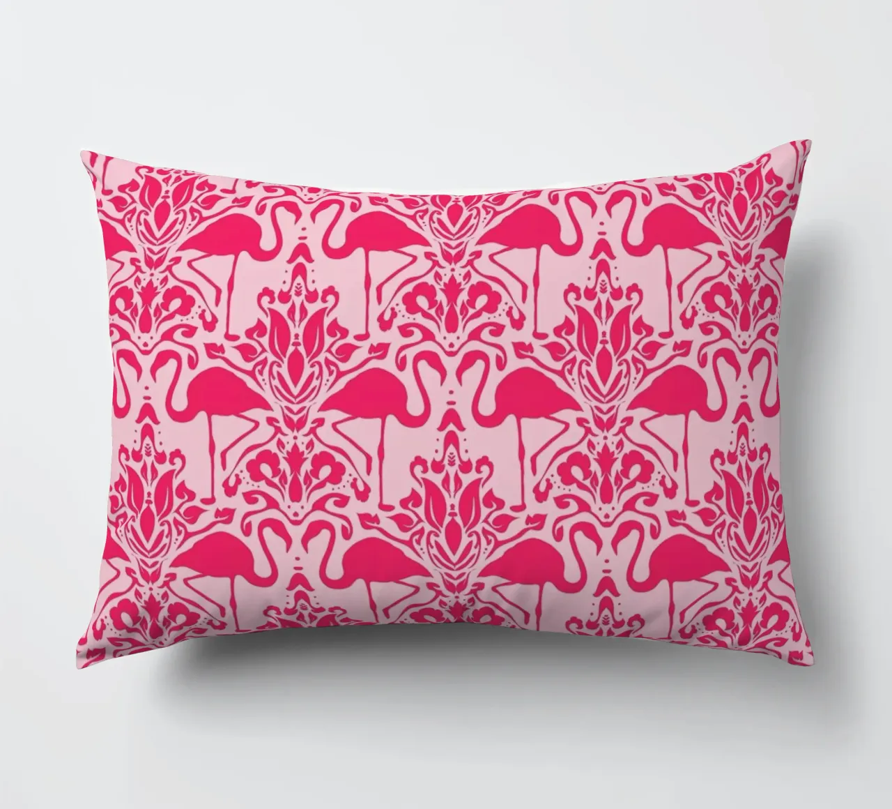 Flamingo Damask - pink cuscino da Jacqueline Maldonado