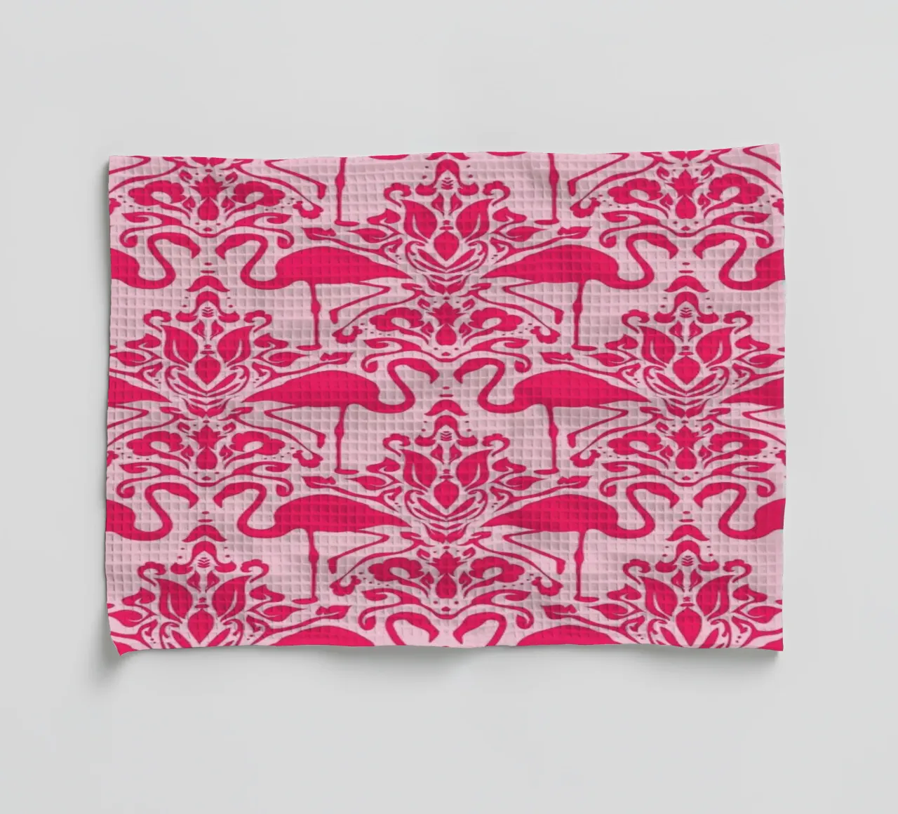 Flamingo Damask - pink canovaccio da cucina da Jacqueline Maldonado