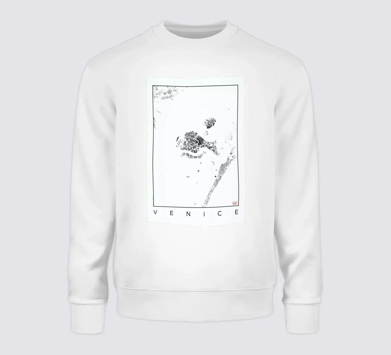 Venice Map Schwarzplan felpa da Hubert Roguski