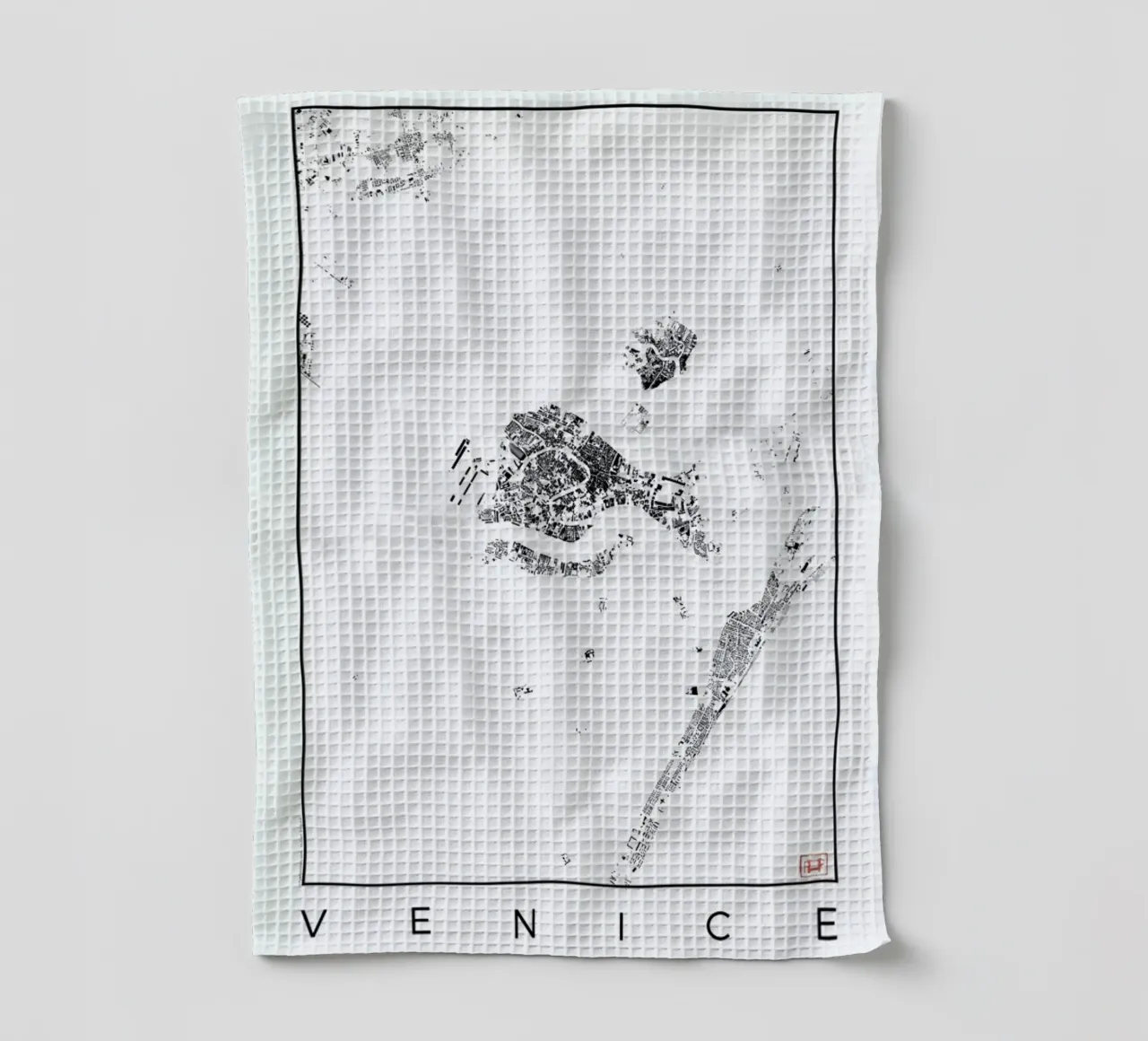 Venice Map Schwarzplan canovaccio da cucina da Hubert Roguski