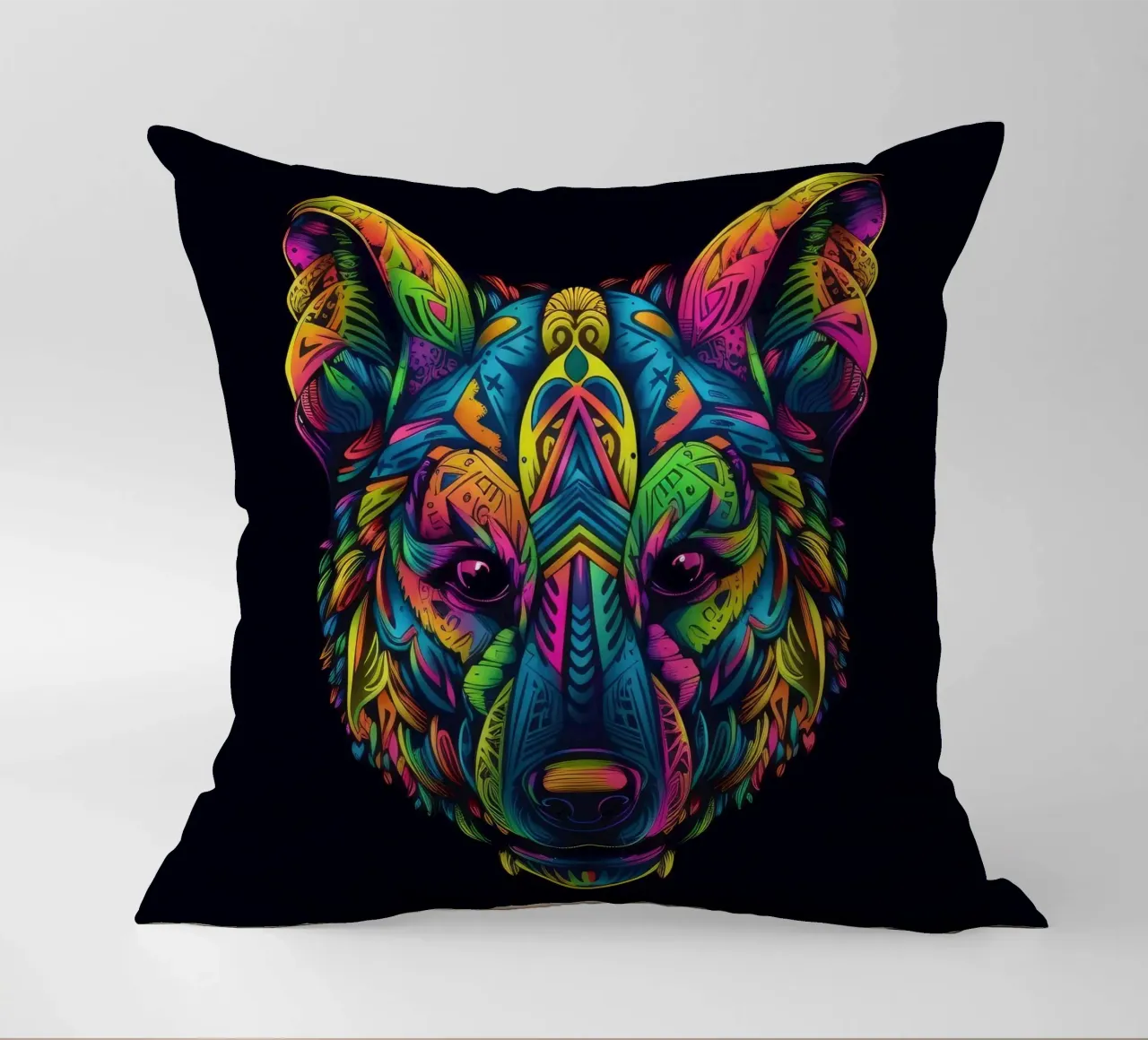 Tatoo Hyena decorative cushion by Animal Portraits