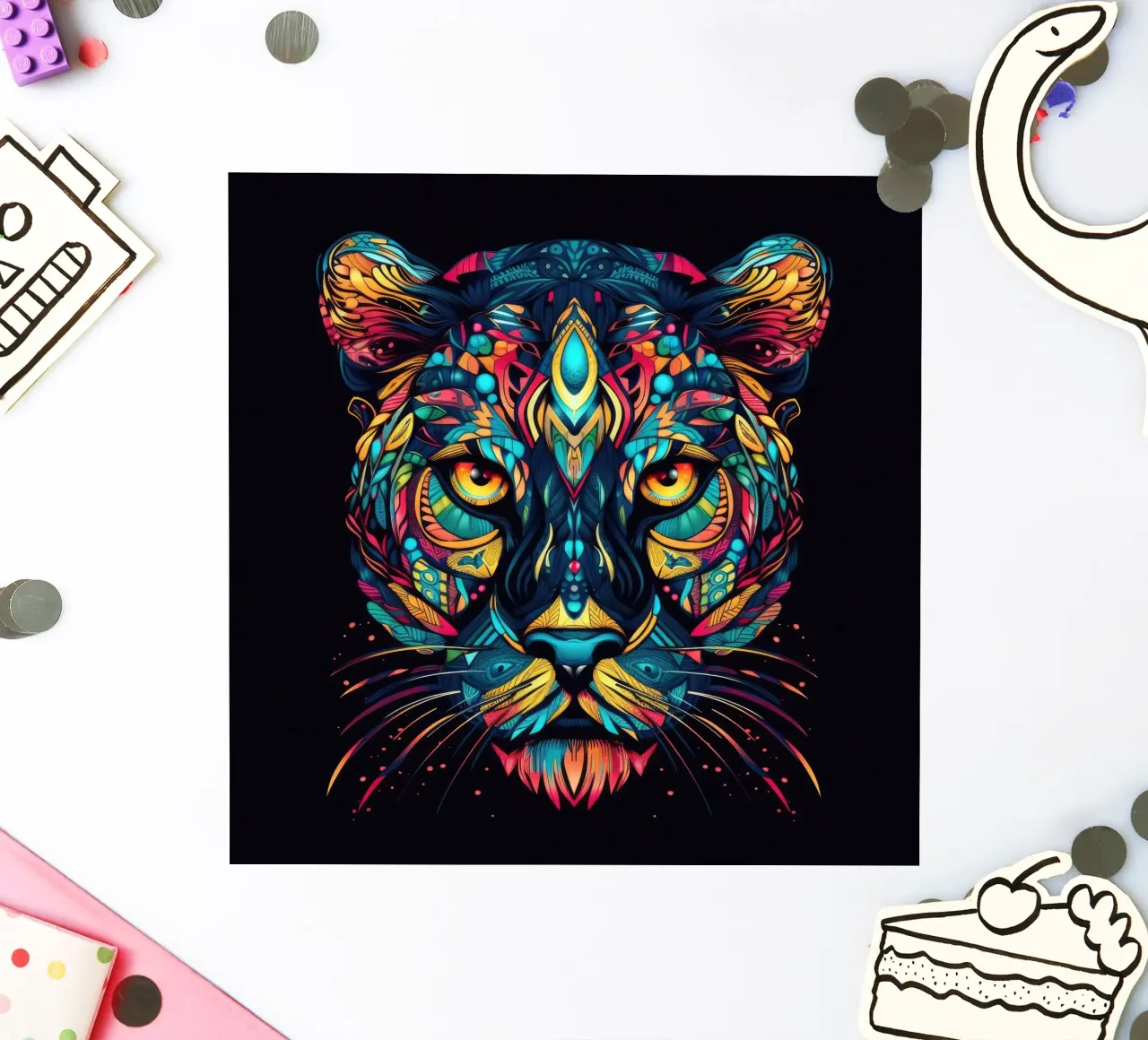 Tatoo Jaguar sticker by Animal Portraits