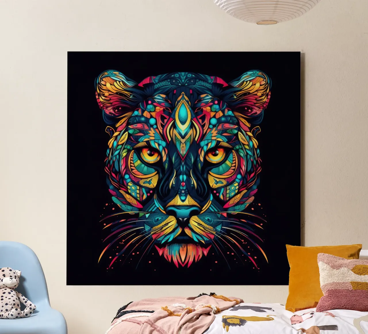 Tatoo Jaguar alluminio dibond da Animal Portraits