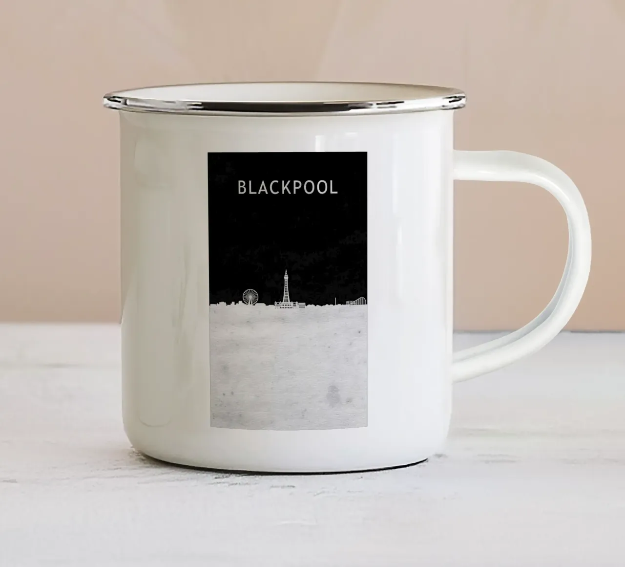 Blackpool England tazza in smalto da Travelstudio
