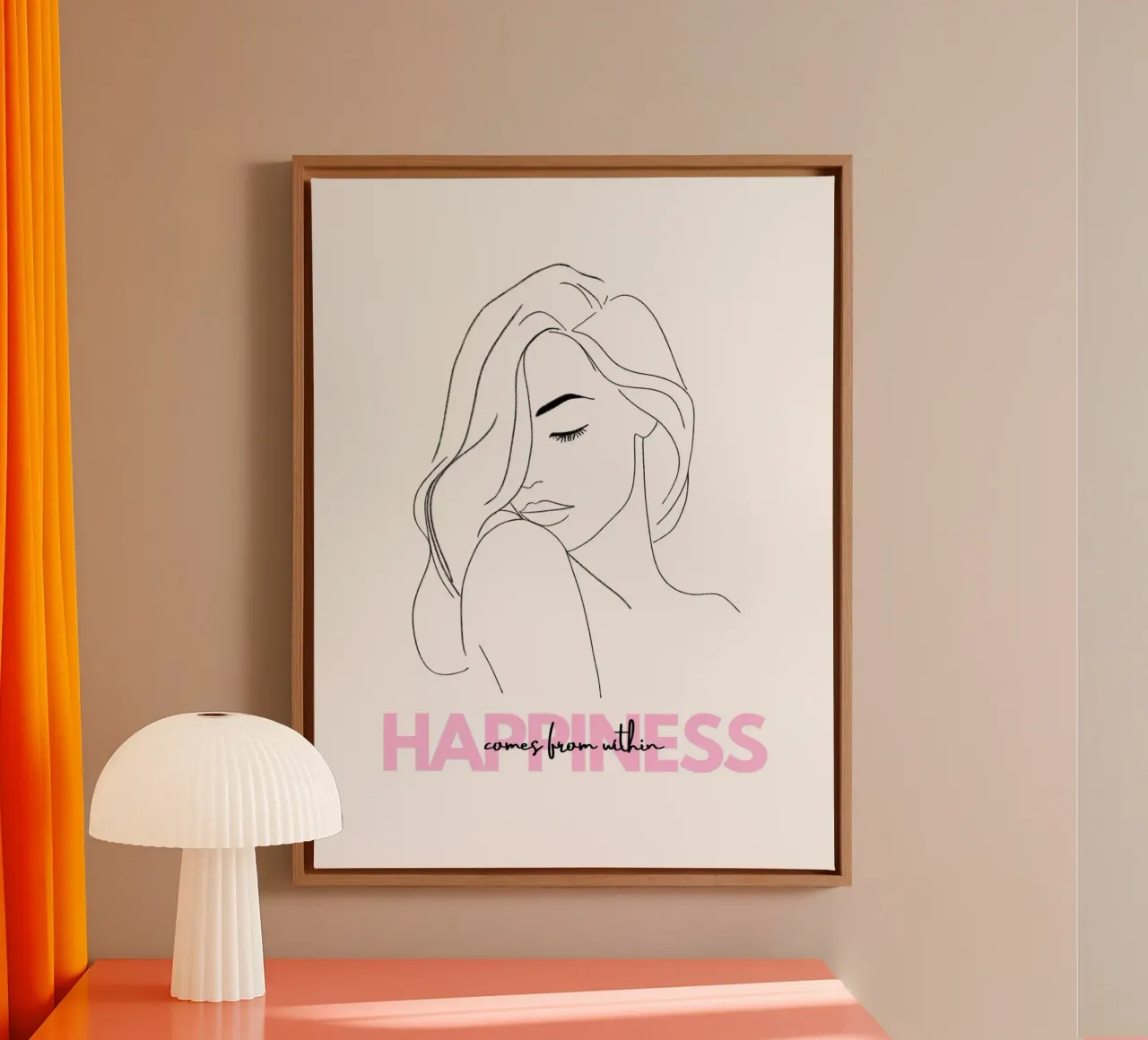HAPPINESS comes from within canvas with Floater frame by ArtDesign by KBK