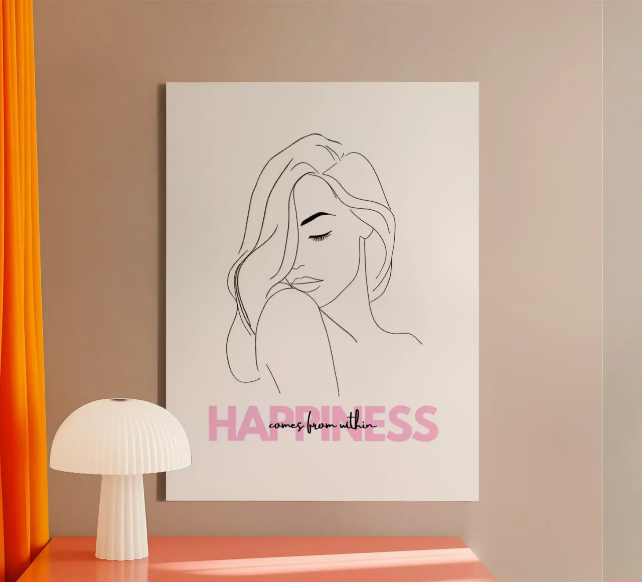HAPPINESS comes from within canvas with Floater frame by ArtDesign by KBK