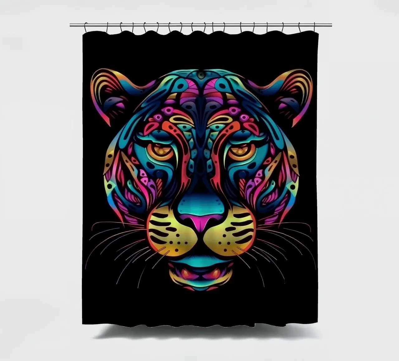 Tatoo Jaguar shower curtain by Animal Portraits