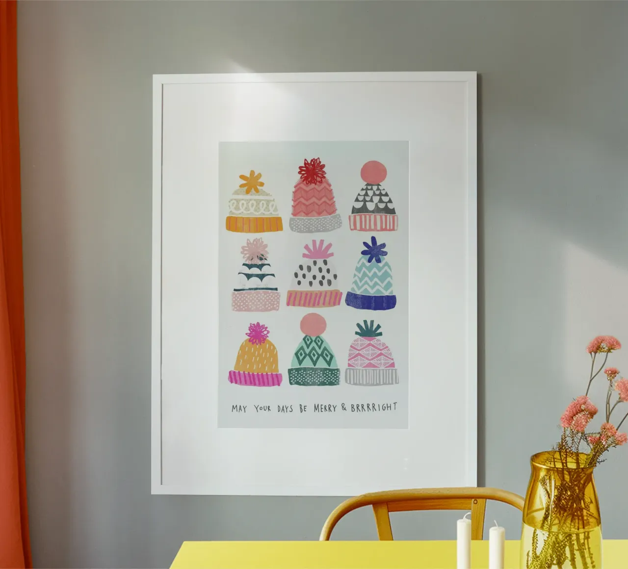 Brrright Christmas No. 1 poster con telaio in alluminio da typealive