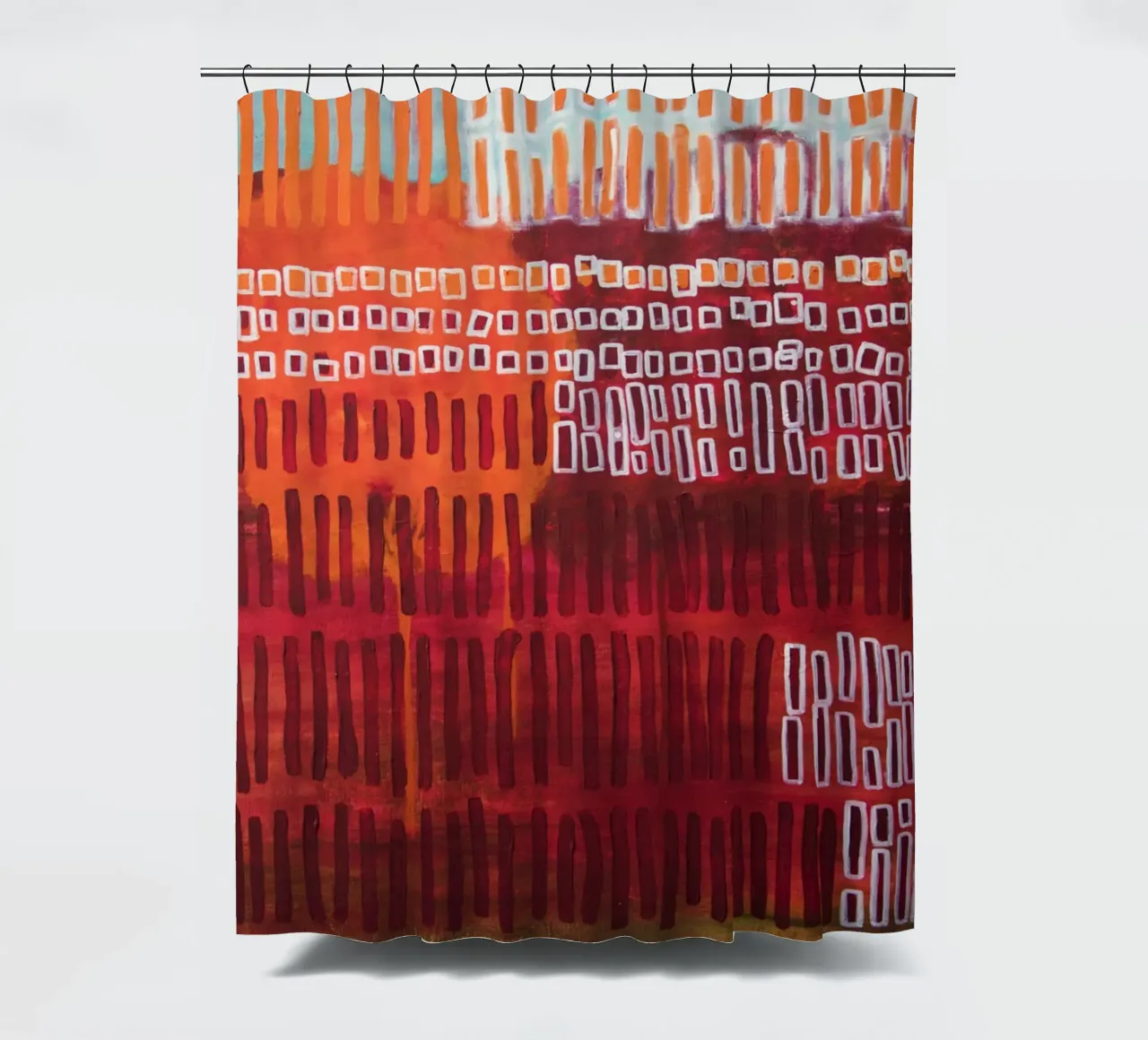 Abstract chloride shower curtain by Teresa André