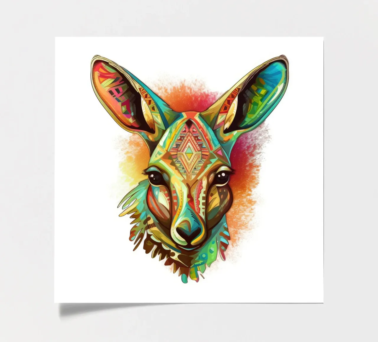 Tatoo Känguru Stickerbogen von Animal Portraits
