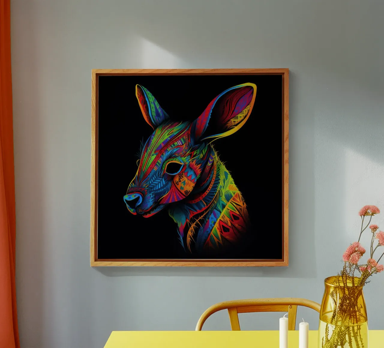 Tatoo Känguru Acryl-Glas von Animal Portraits