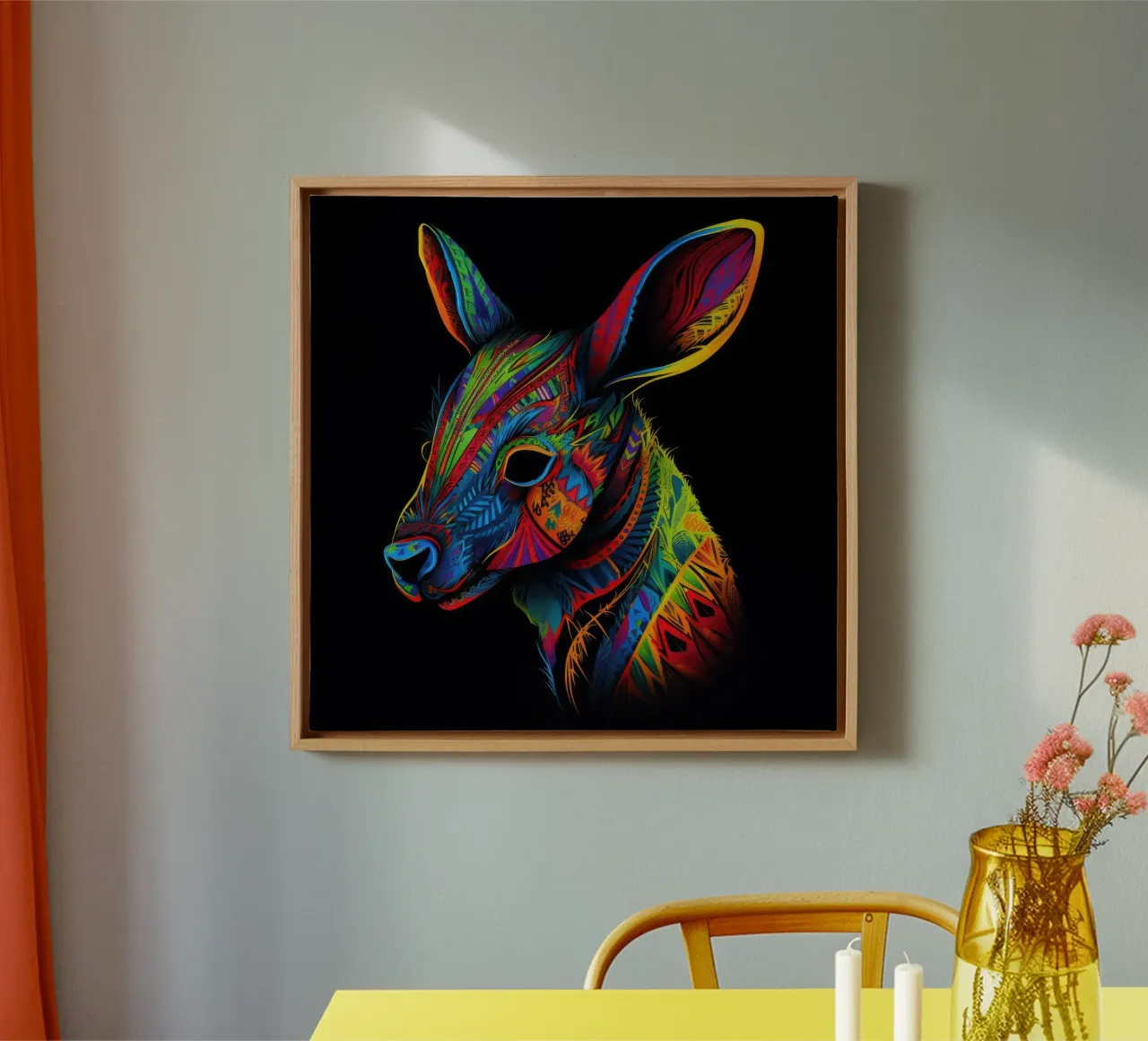 Canguro Tatoo tela da Animal Portraits