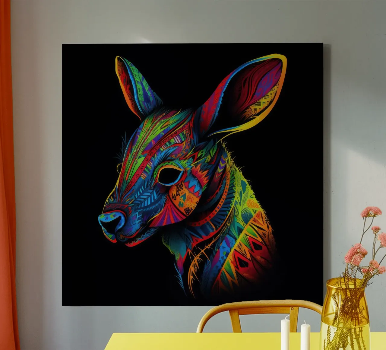 Canguro Tatoo tela da Animal Portraits