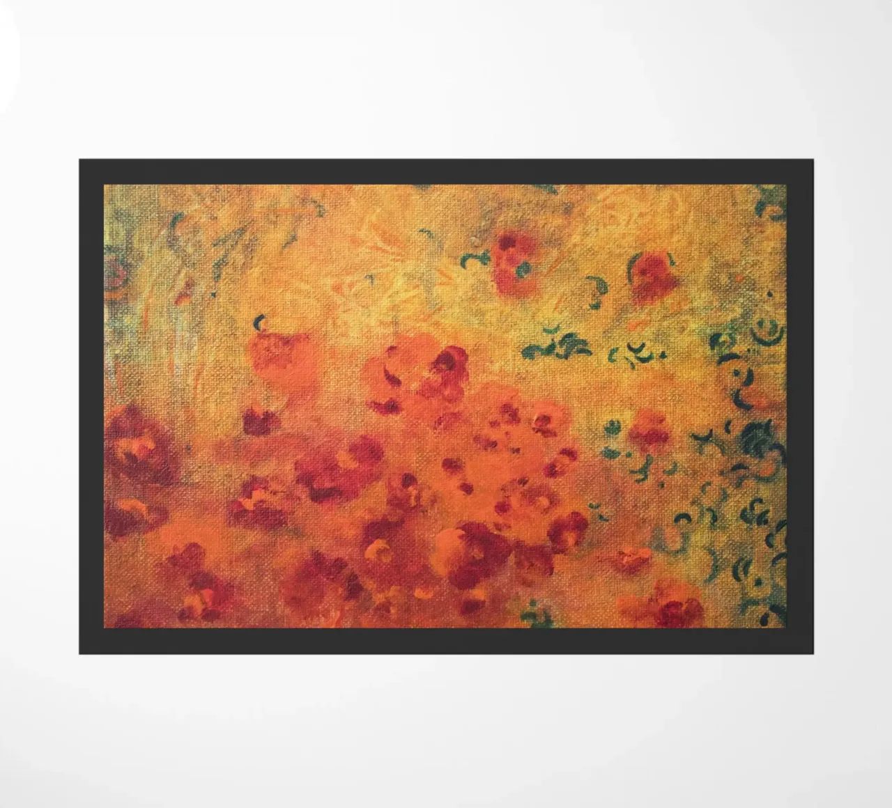 Piccoli fiori caldi astratti zerbino da Teresa André