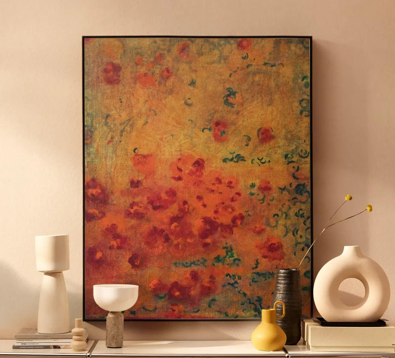 Piccoli fiori caldi astratti plexiglass da Teresa André