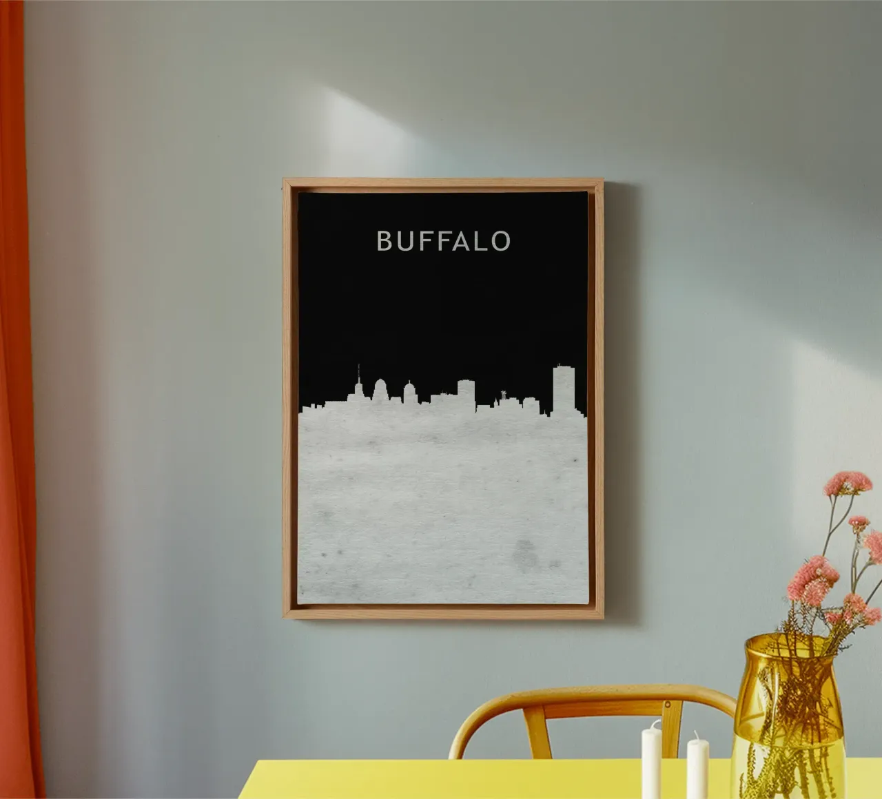 Buffalo New York canvas met Baklijst van Travelstudio