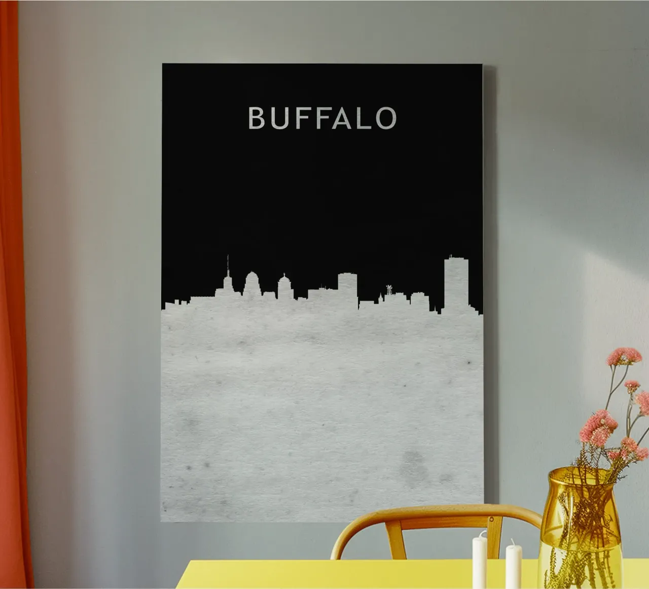 Buffalo New York canvas met Baklijst van Travelstudio