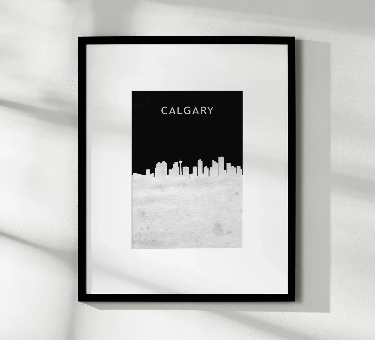 Calgary Canada poster con telaio in legno da Travelstudio
