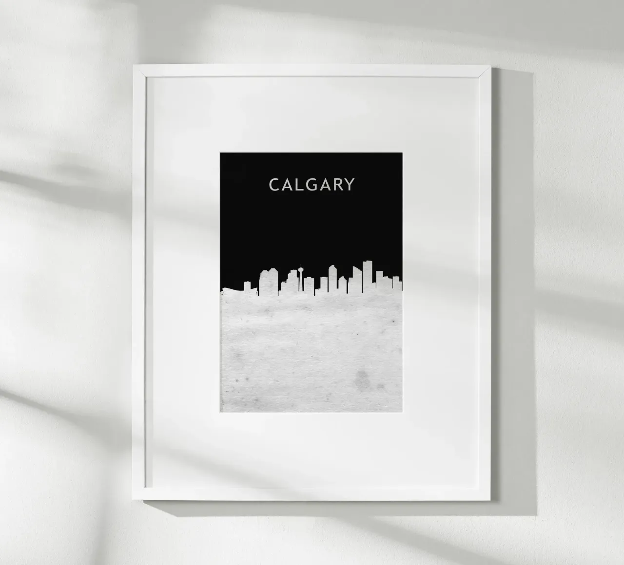 Calgary Canada poster con telaio in legno da Travelstudio