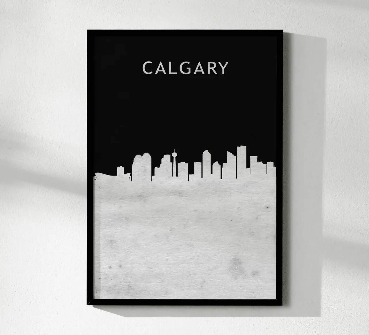 Calgary Canada poster con telaio in legno da Travelstudio