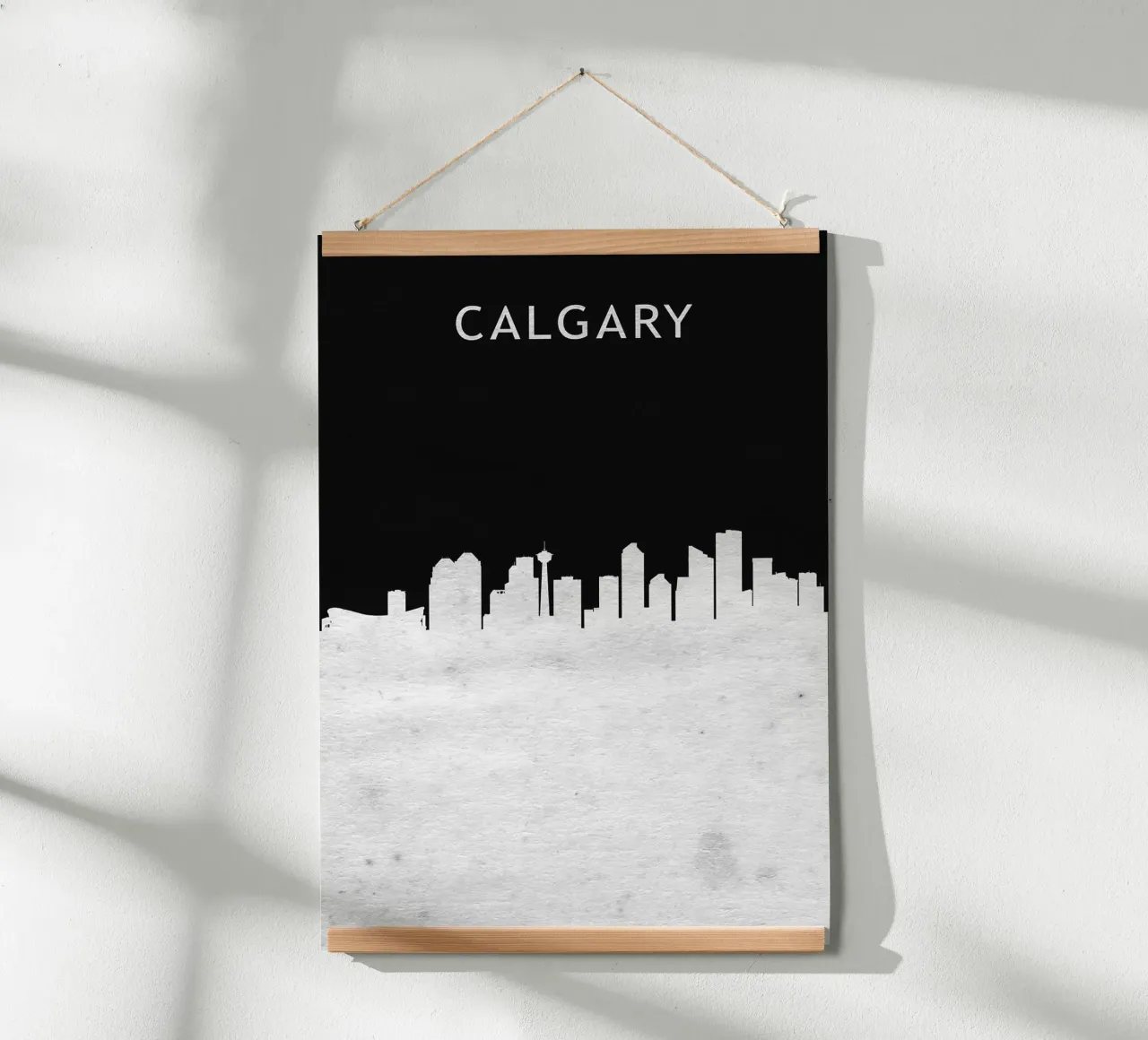 Calgary Canada poster con telaio in legno da Travelstudio