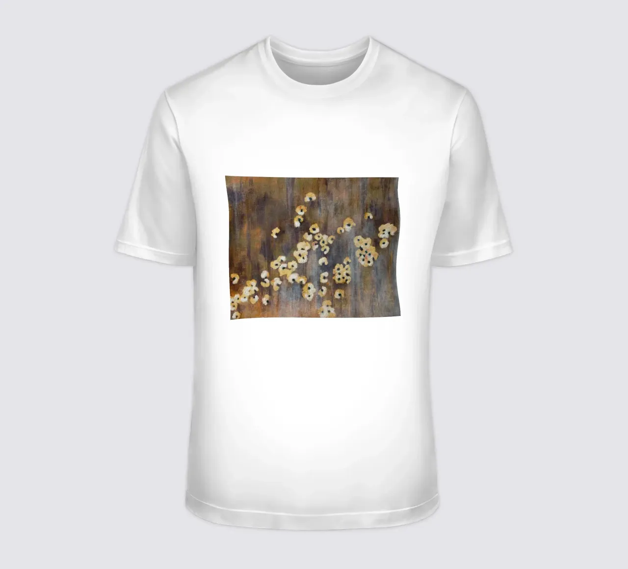Fiori bianchi astratti t-shirt da Teresa André