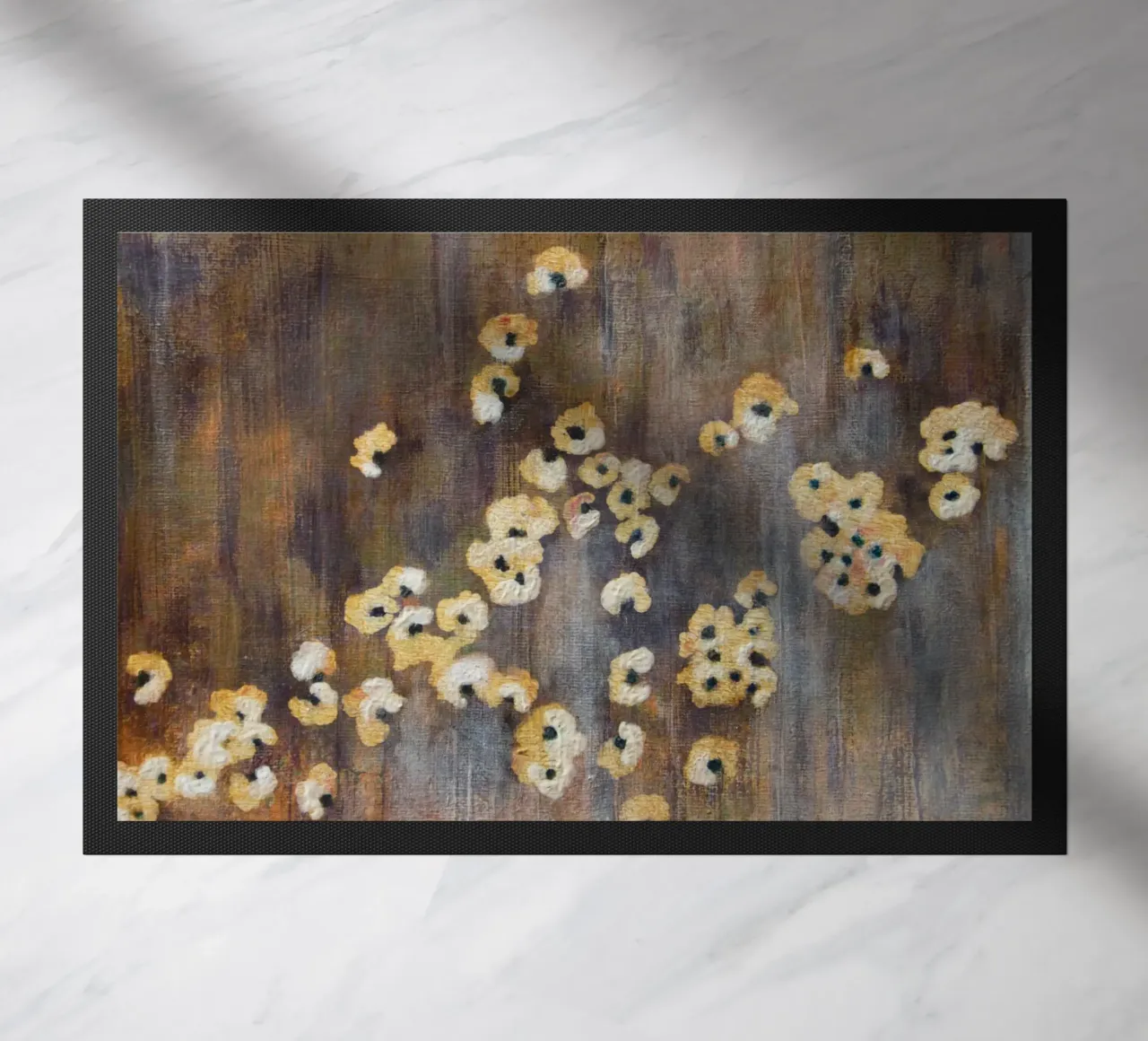 Fiori bianchi astratti zerbino da Teresa André