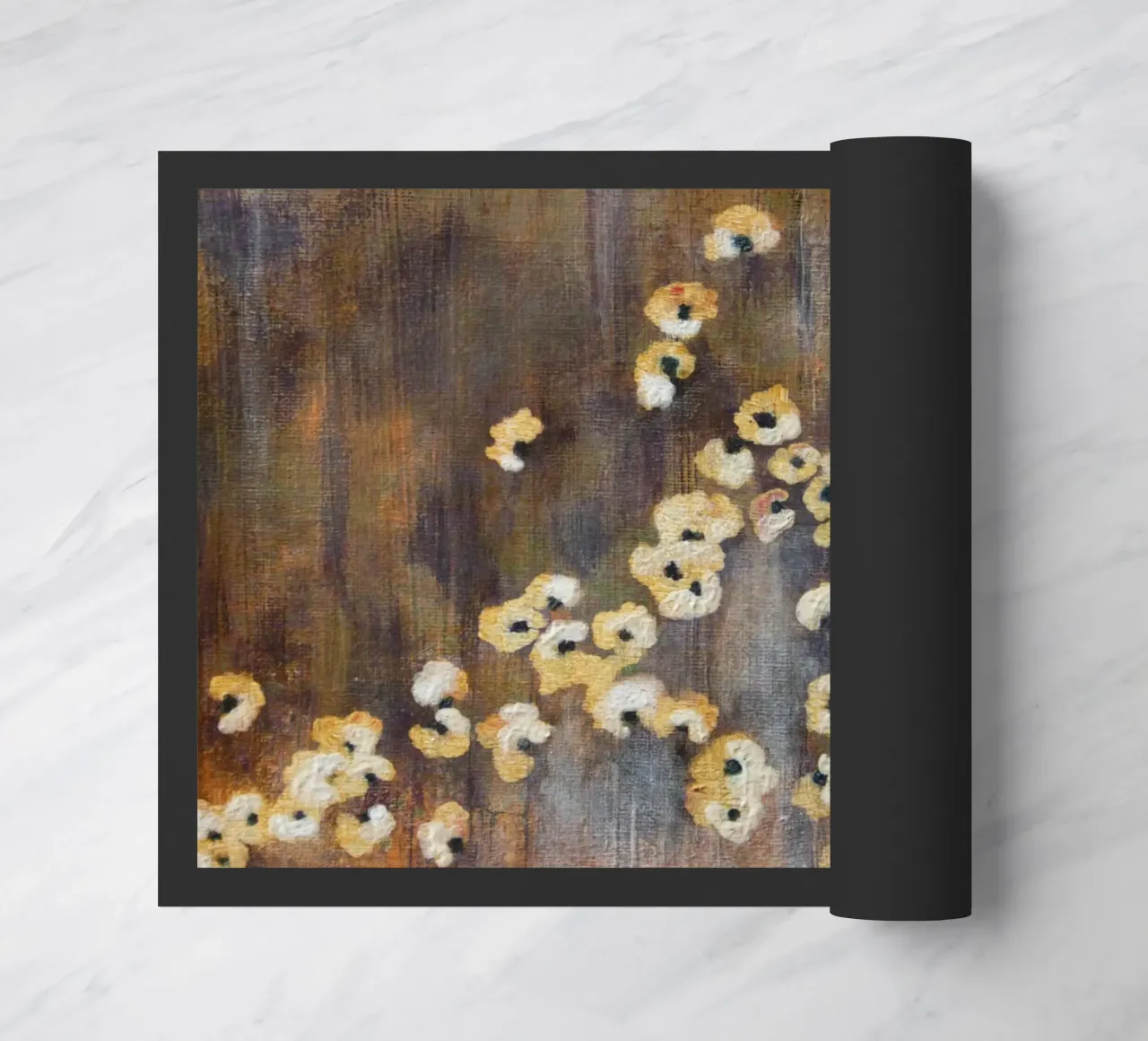 Fiori bianchi astratti zerbino da Teresa André