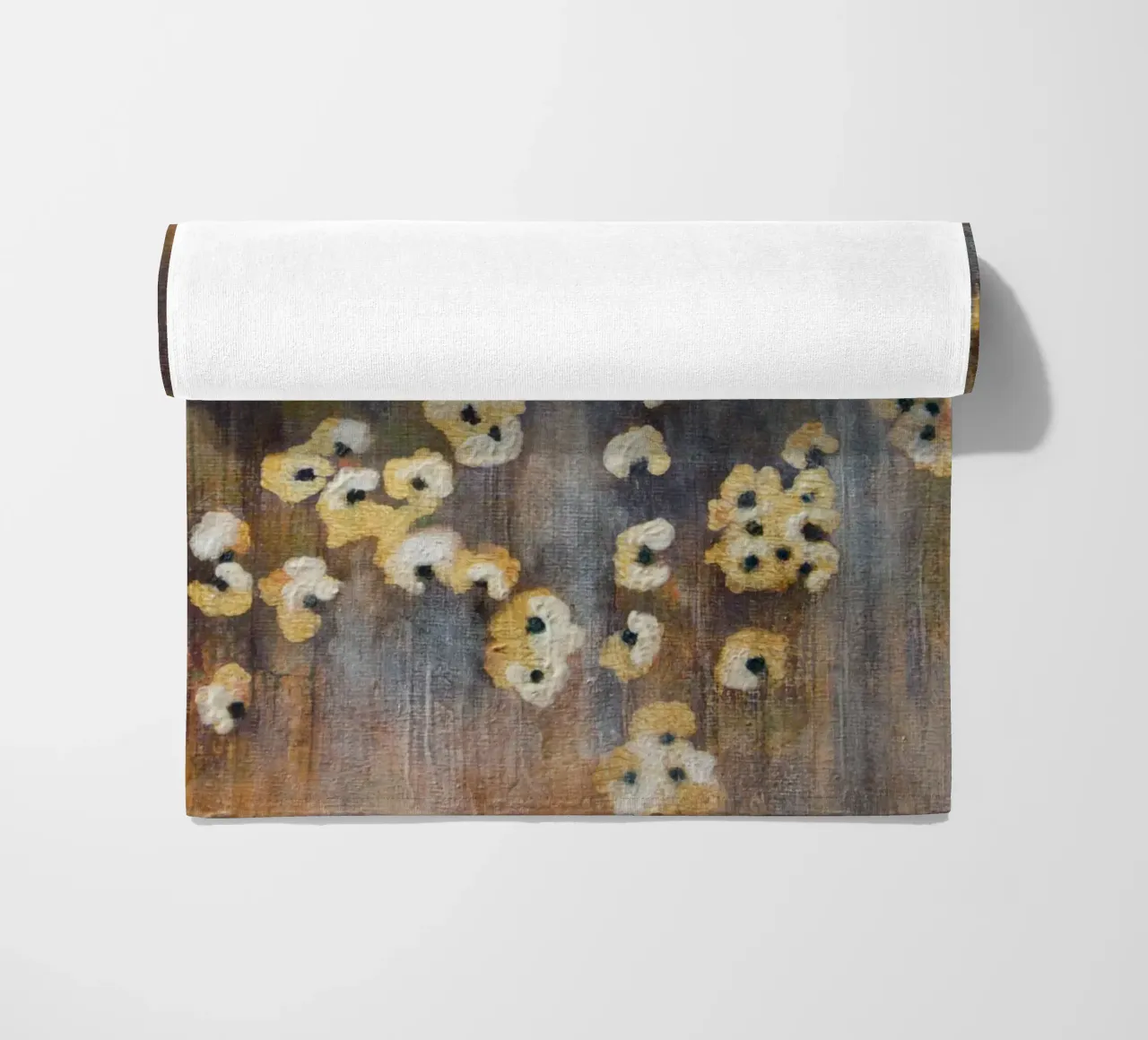 Fiori bianchi astratti telo mare da Teresa André
