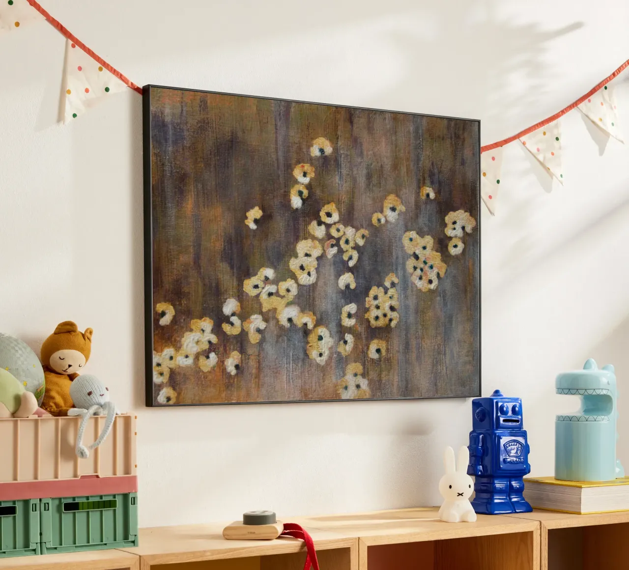 Fiori bianchi astratti alluminio dibond da Teresa André