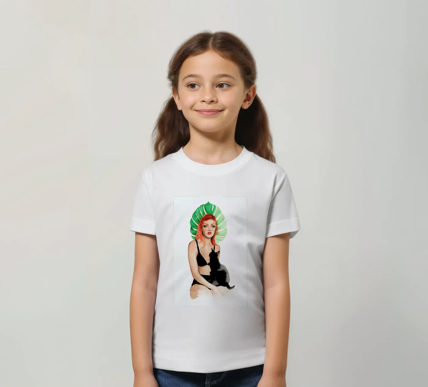 Black Cat t-shirt bambini da Ina Stanimirova