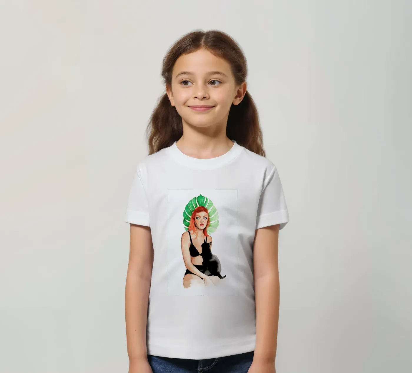 Black Cat t-shirt bambini da Ina Stanimirova