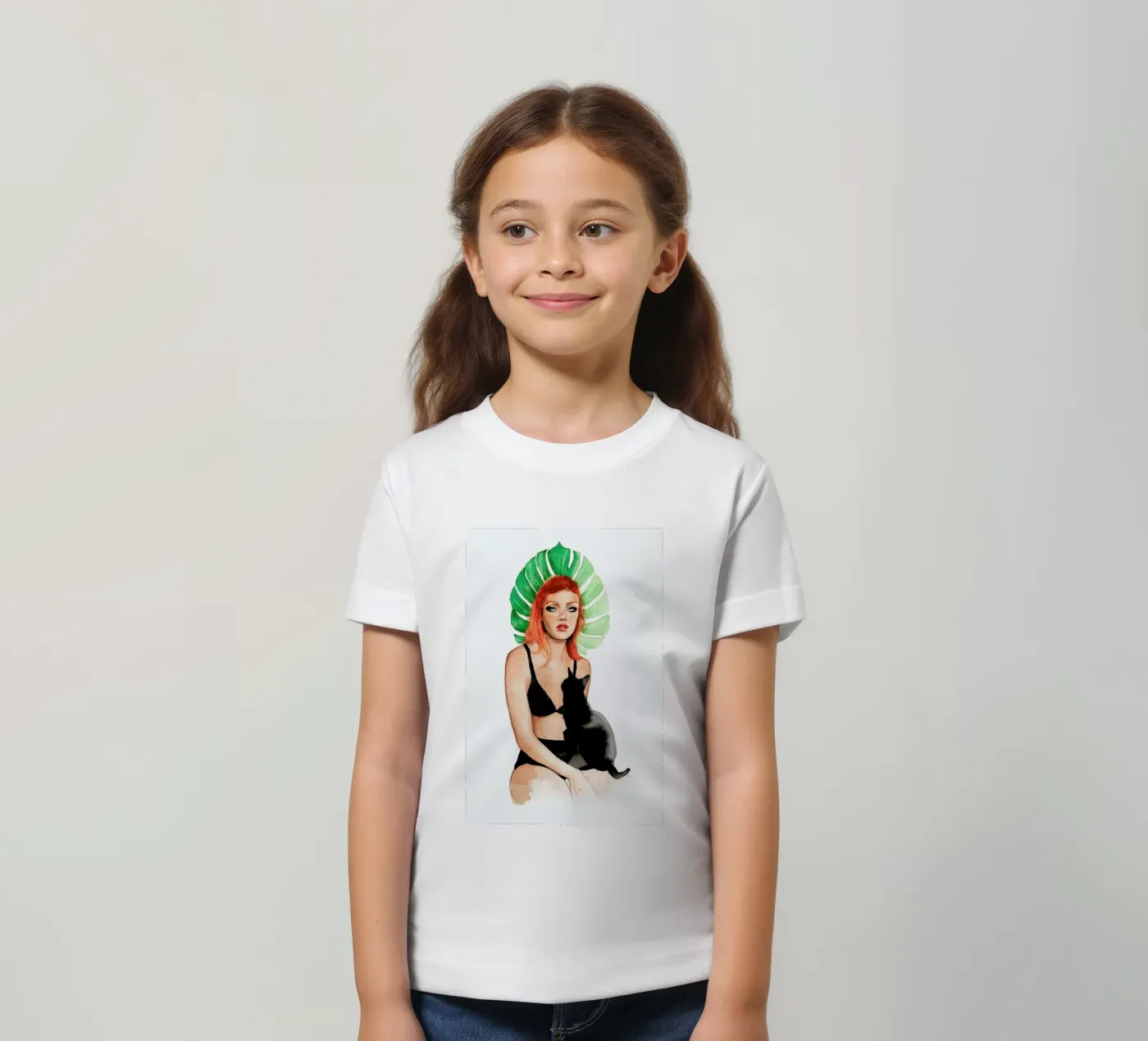 Black Cat t-shirt bambini da Ina Stanimirova