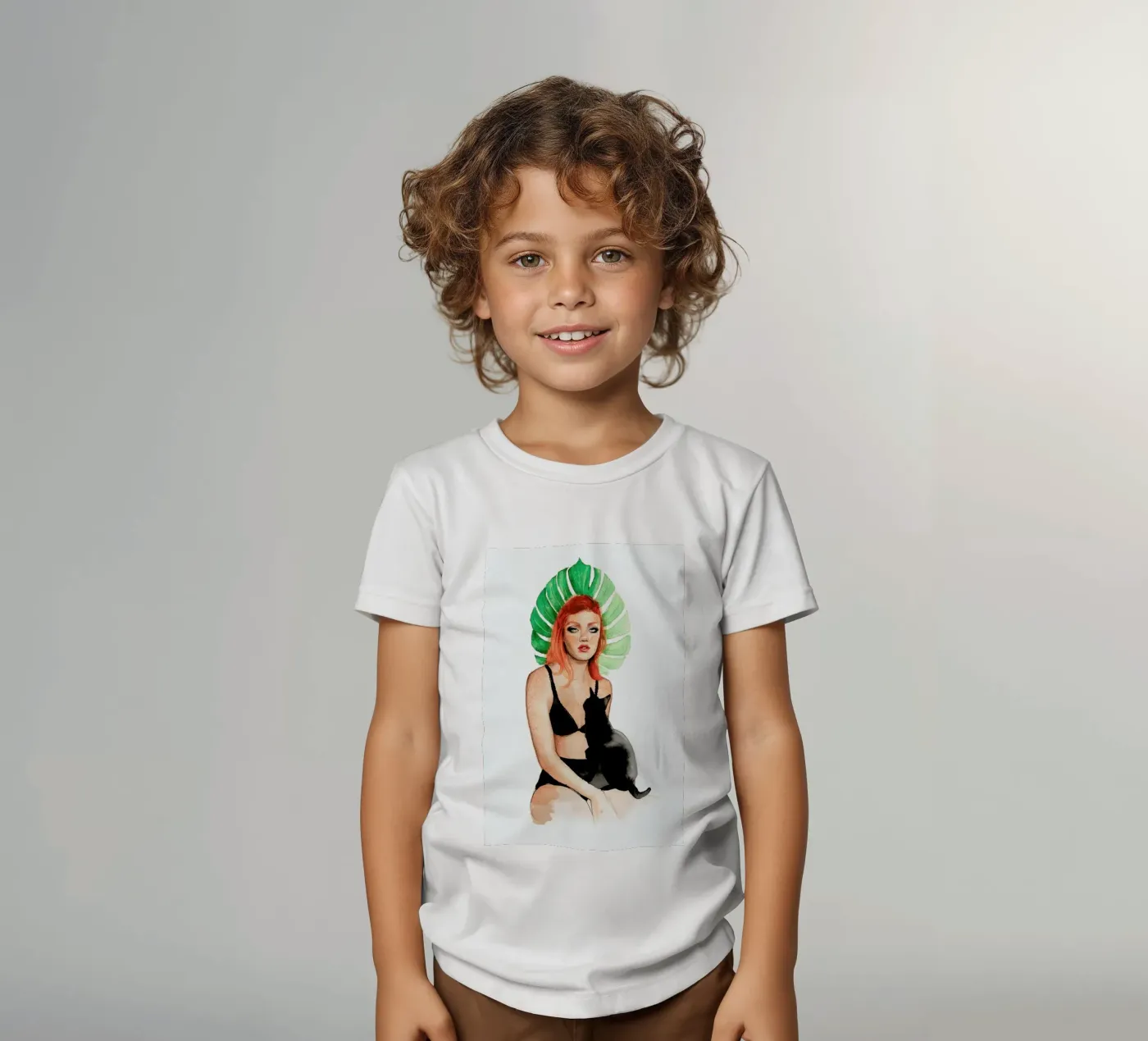 Black Cat t-shirt bambini da Ina Stanimirova