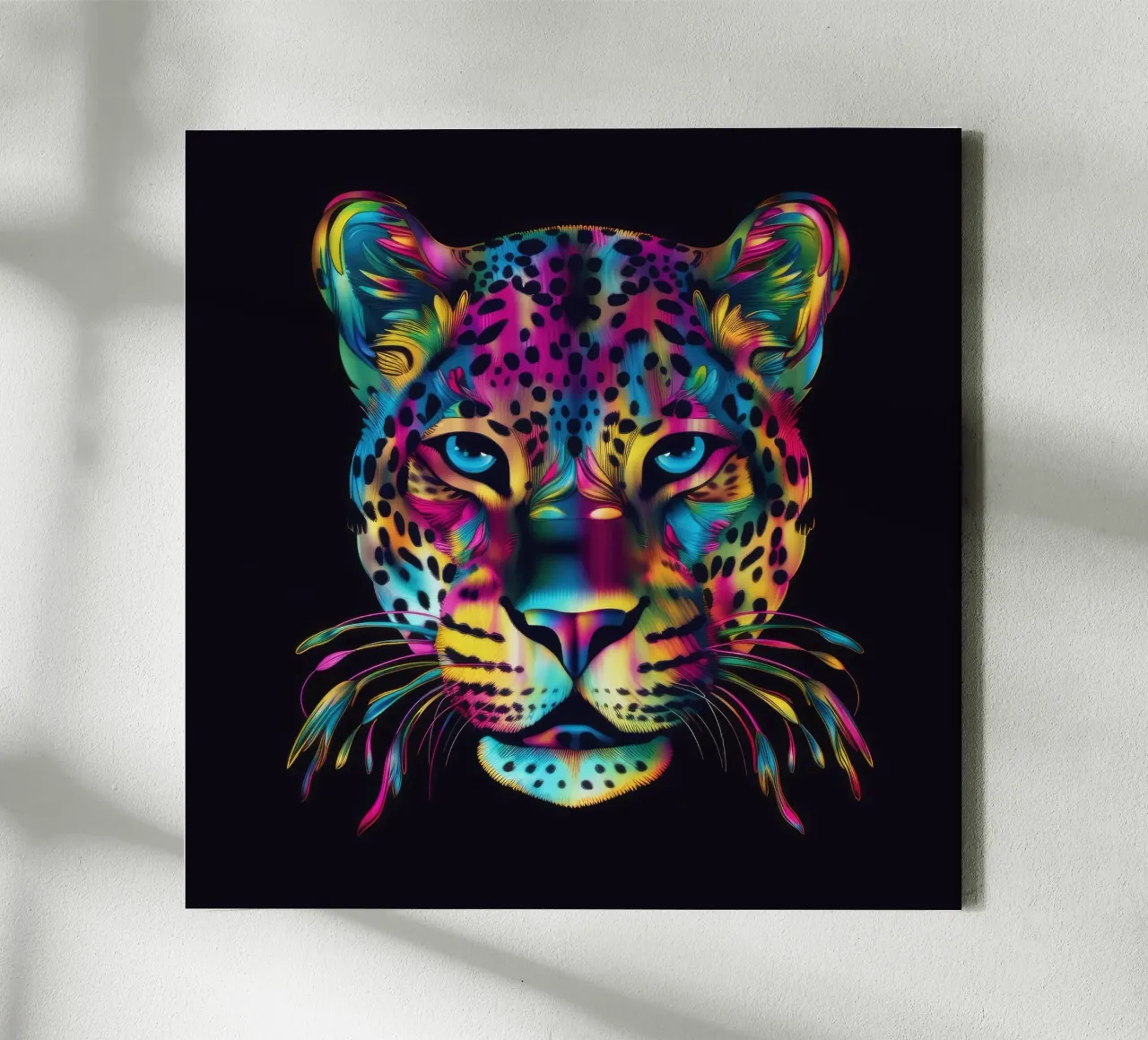 Tatoo Leopardo tela con Cornice a cassetta da Animal Portraits