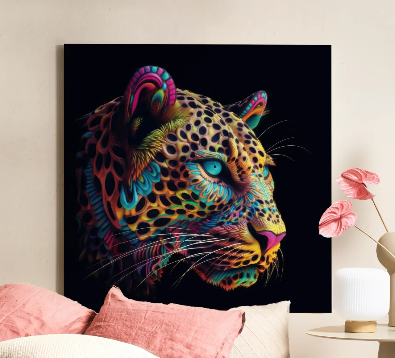 Tatoo Leopard canvas by Animal Portraits