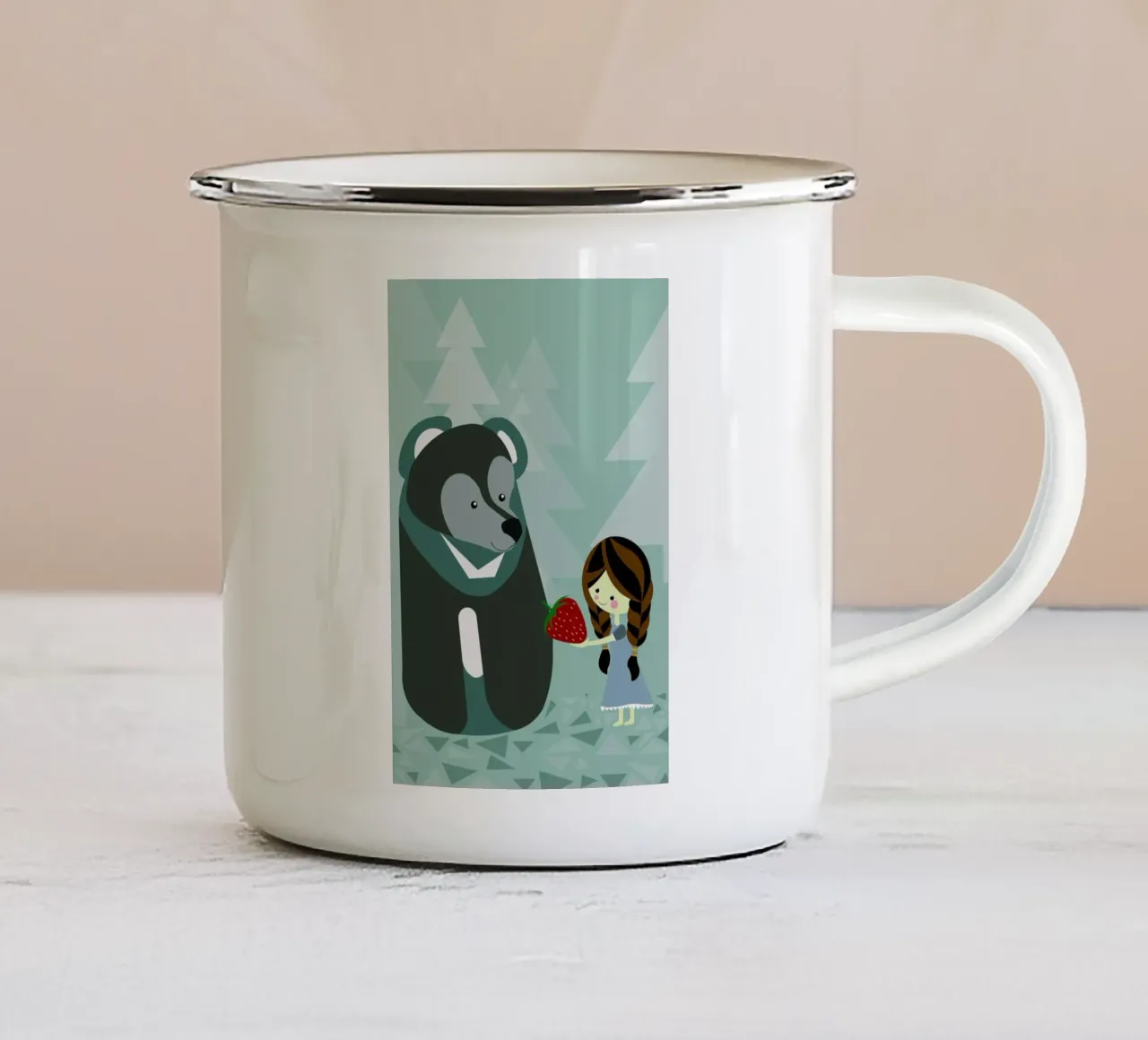 Erdbär tazza in smalto da Sabrina Ziegenhorn