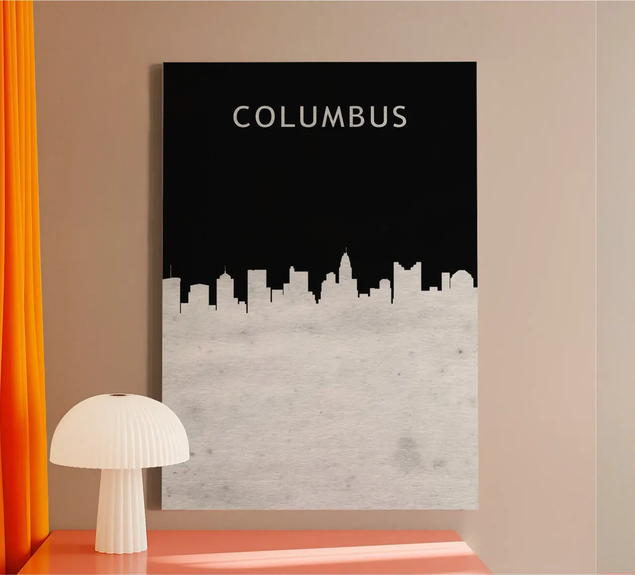 Columbus Ohio tela con Cornice a cassetta da Travelstudio