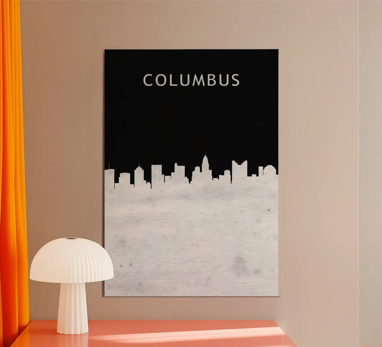 Columbus Ohio poster con telaio in plastica da Travelstudio