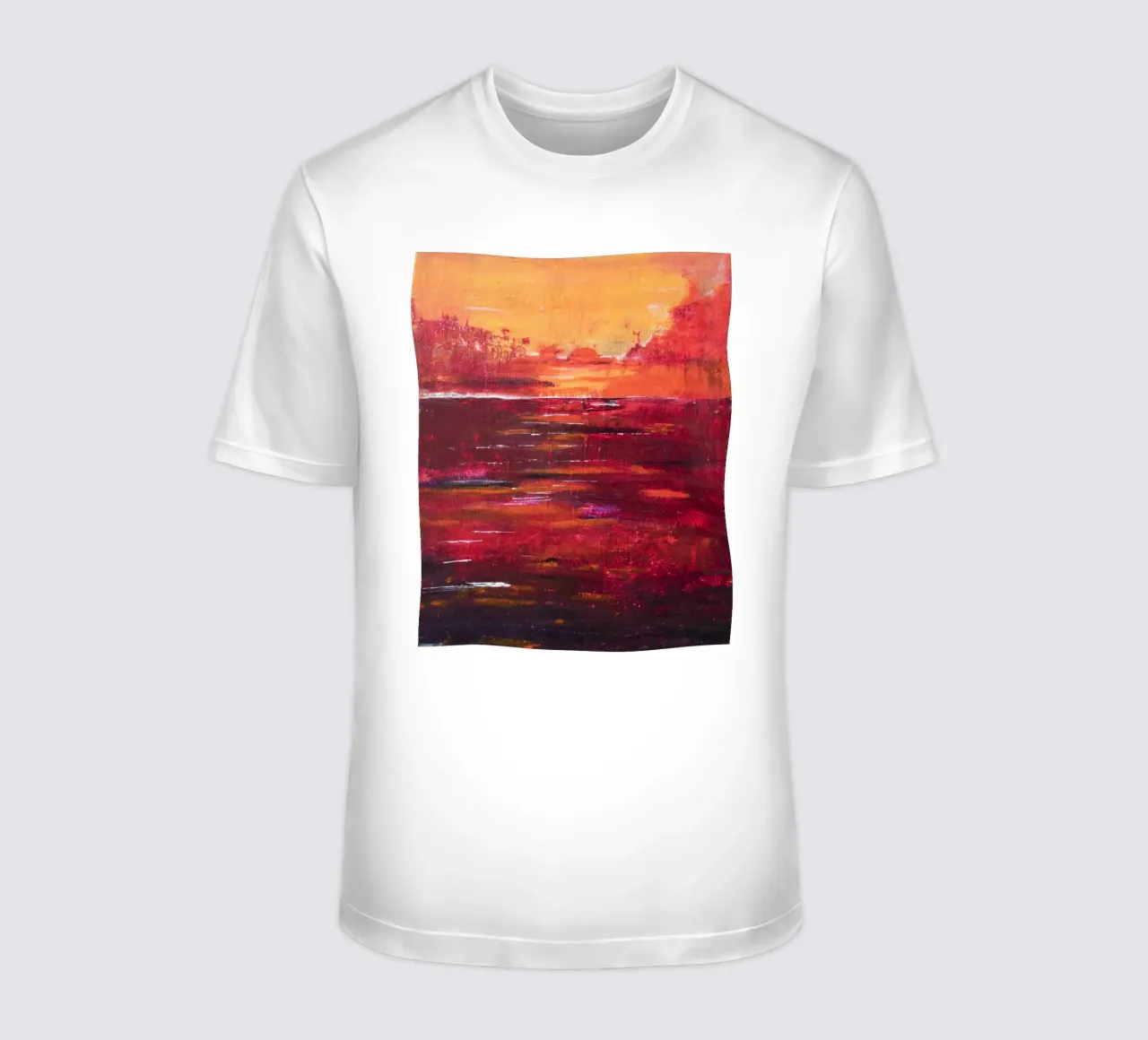 Sunset abstract t-shirt by Teresa André