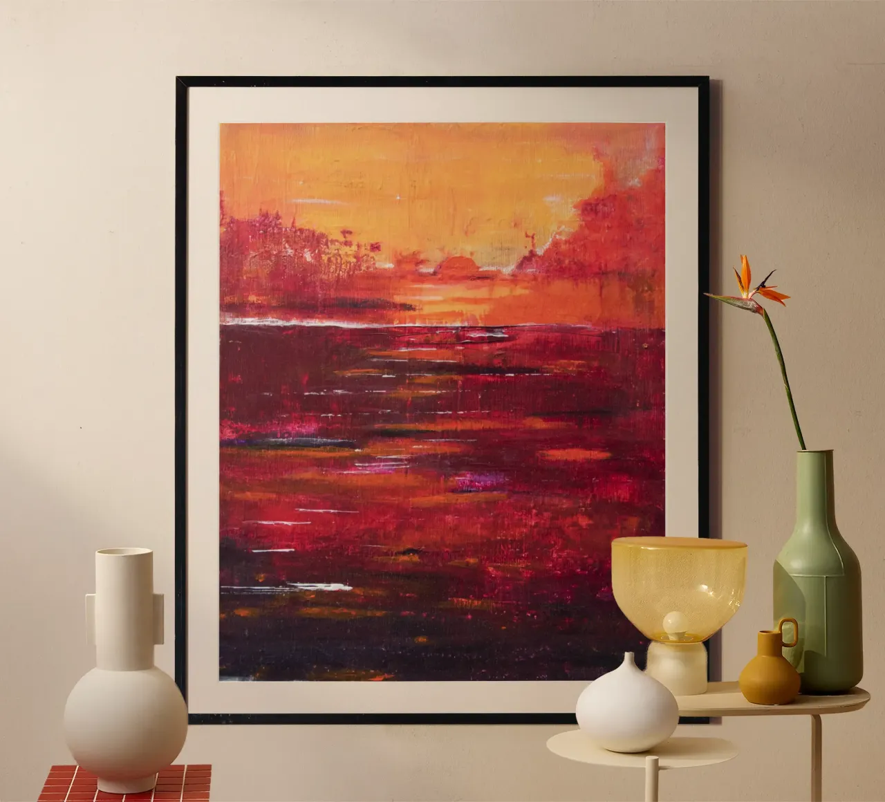 Sunset abstract hahnemühle by Teresa André