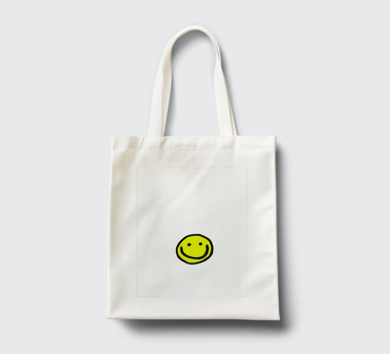 Smiley white borsa in juta da Hej Ibiza by Ute Arnold