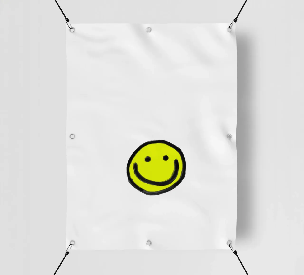 Smiley white telo in pvc da Hej Ibiza by Ute Arnold