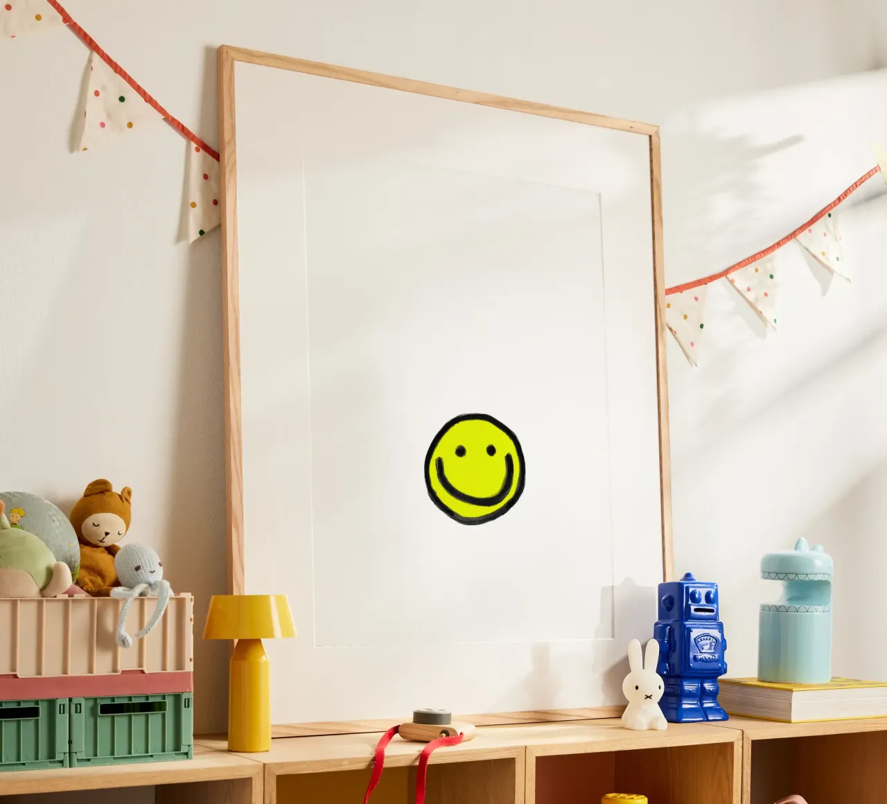 Smiley white poster da Hej Ibiza by Ute Arnold