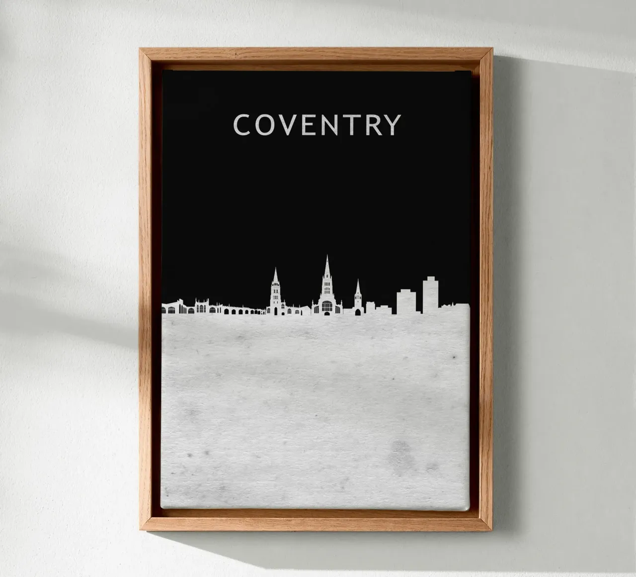 Coventry England canvas met Baklijst van Travelstudio