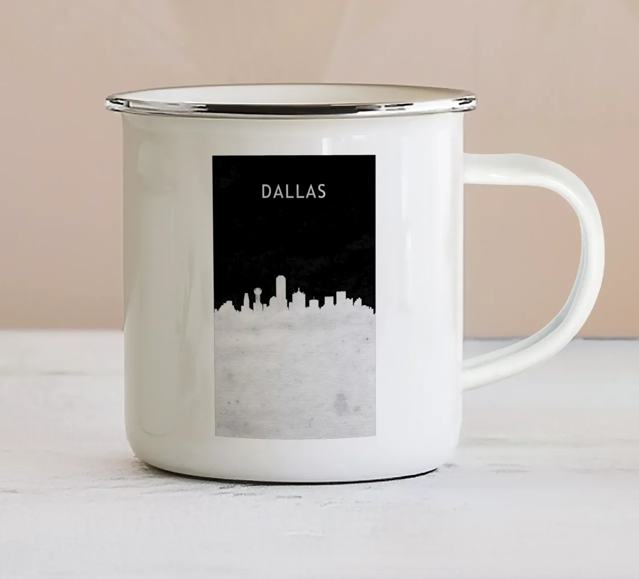 Dallas Texas tazza in smalto da Travelstudio