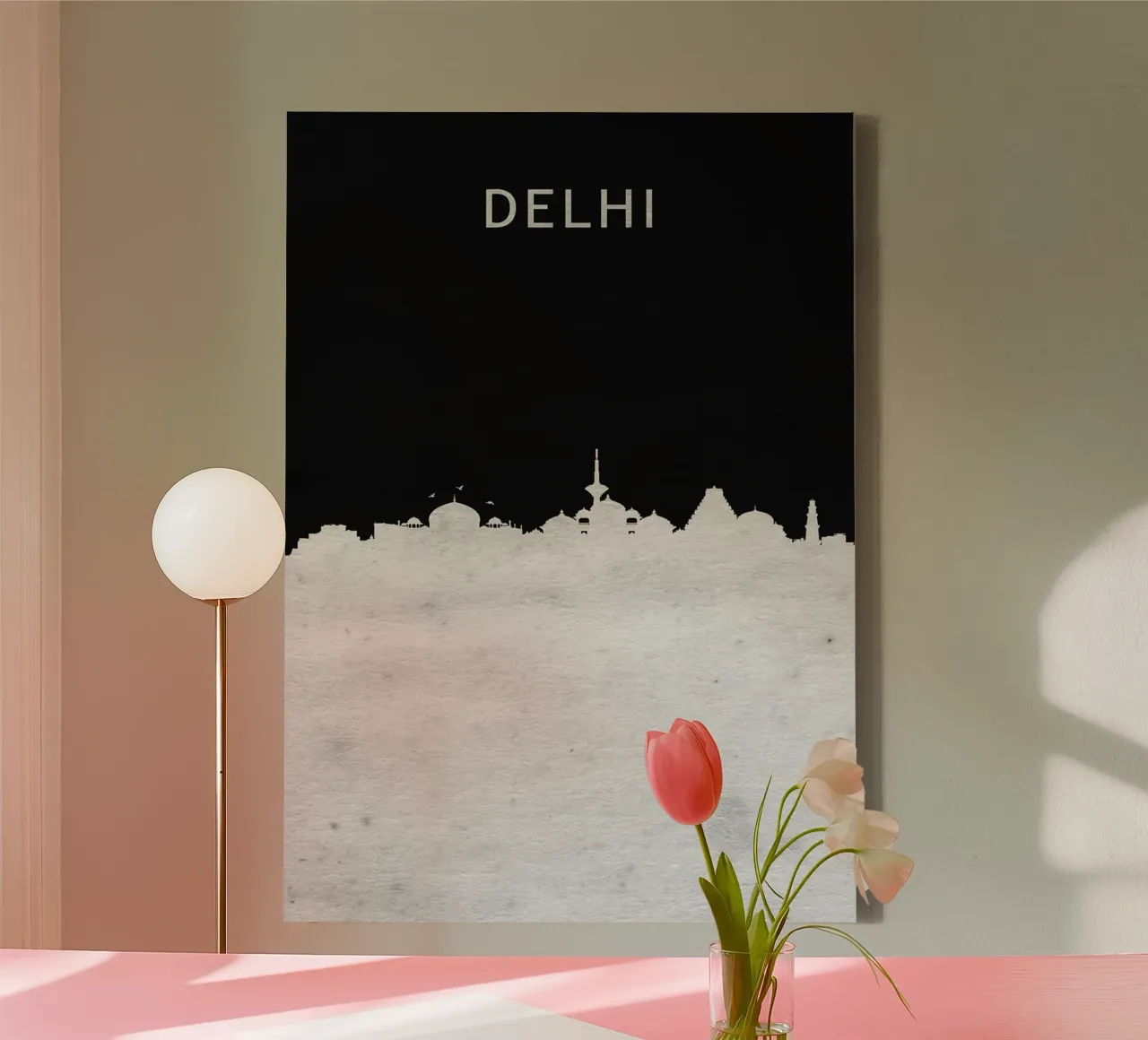Delhi India tela con Cornice a cassetta da Travelstudio